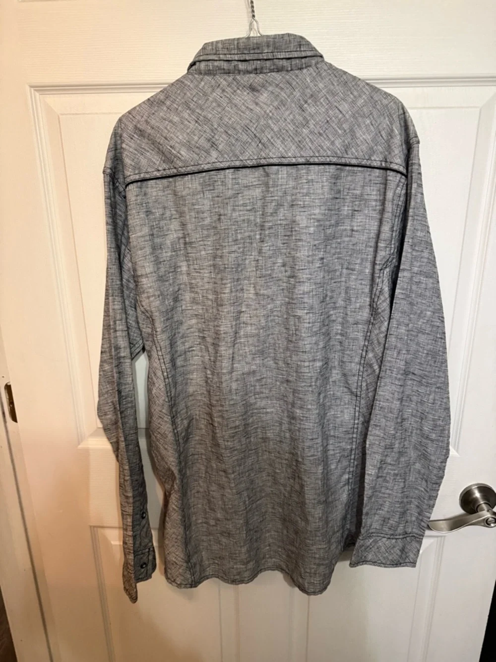 BKE Men's Long Sleeve Snap Button-Up Shirt in Heather Gray Size 2XL - Picture 4 of 4